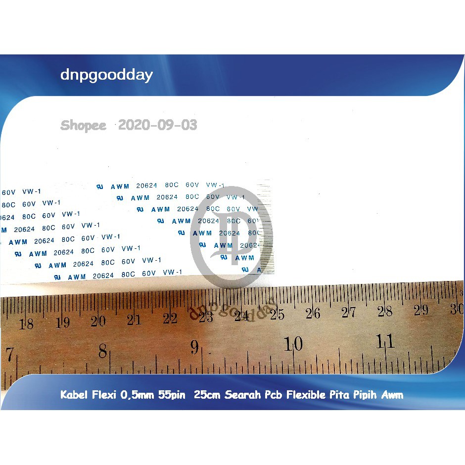 Kabel Flexi 0,5mm 55pin  25cm Searah Pcb Flexible Pita Pipih Awm