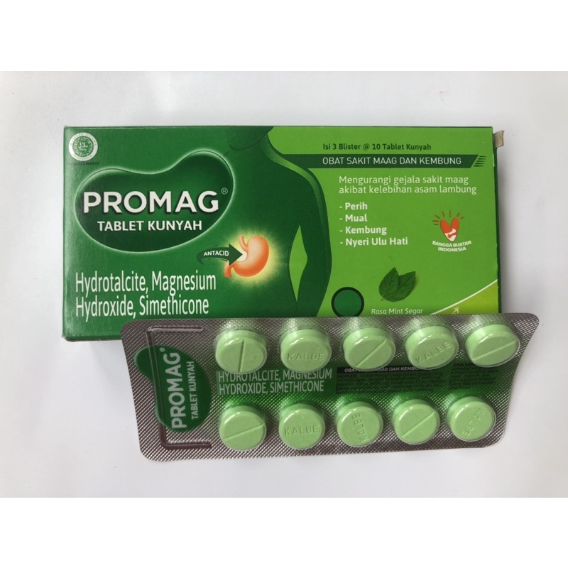 PROMAG TABLET KUNYAH 1 Blister isi 10 Tablet