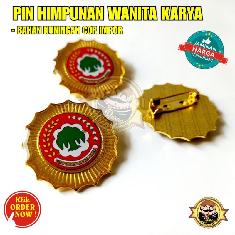 PIN HWK - HIMPUNAN WANITA KARYA - PLAT SINAR MATAHARI