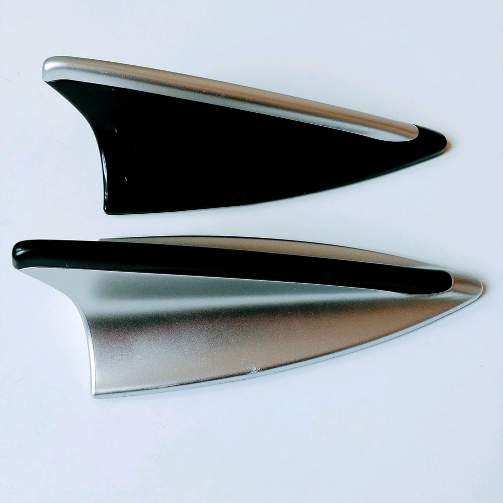 shark fin antena antenna sirip hiu hitam silver 3r