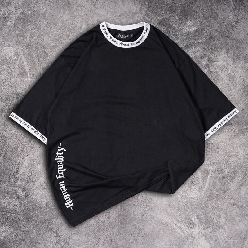 [N00847] T-shirt Oversized Distro Motif -HUMAN EQUALITY-