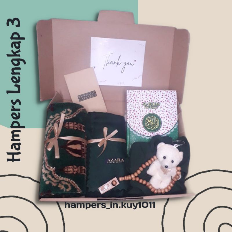 HAMPERS CEWEK HIJAB SEGI EMPAT KADO WISUDA KADO ULANG TAHUN CEWEK TERMURAH HAMPERS HIJAB SAJADAH ALQ