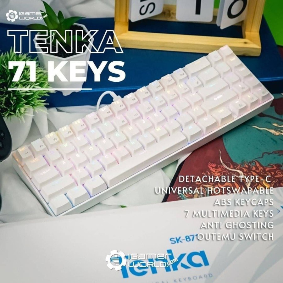 Sades TENKA 71keys RGB Outemu Hotswappable Mechanical Gaming Keyboard