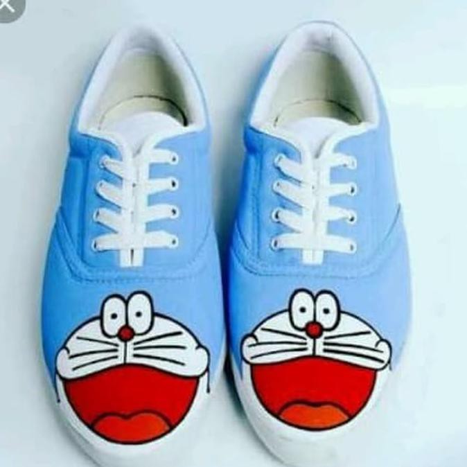 Pengiriman Cepat Sepatu Lukis Vans Authentic tali CUCI GUDANG