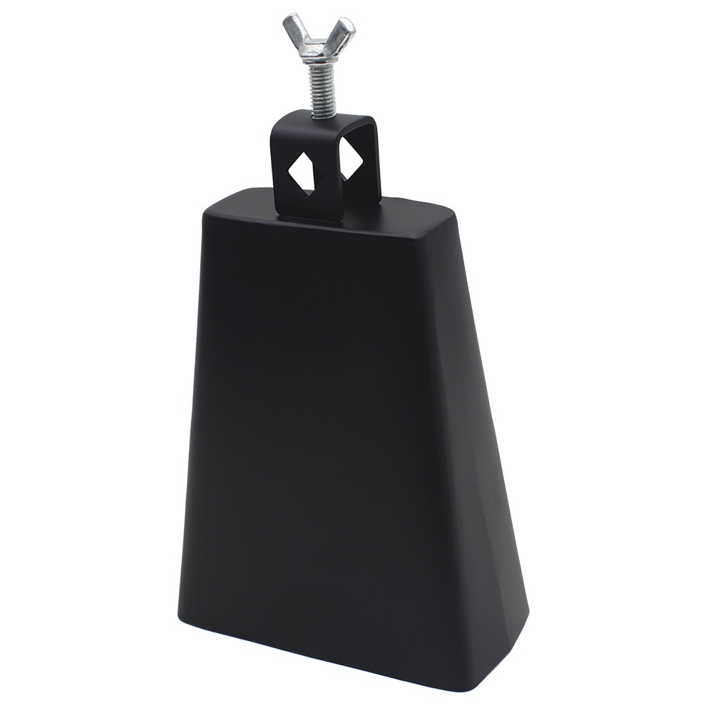 Alat Musik Perkusi Cattlebell Cowbell Bahan Metal Kuningan Warna Hitam Ukuran 6 Inci