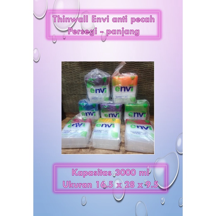 Thinwall Premium Warna 3000ml - kotak makan - kotak bekal - kotak kenduren