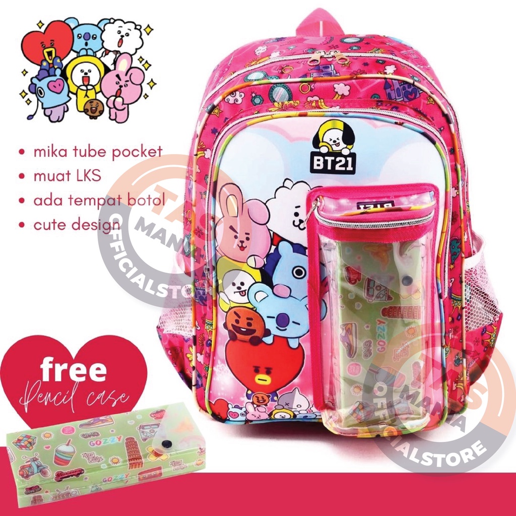 PTS Ransel Sekolah Anak TAS TAS ANAK HELLO TUBE + FREE TEMPAT PENSIL MIKA TAS SEKOLAH