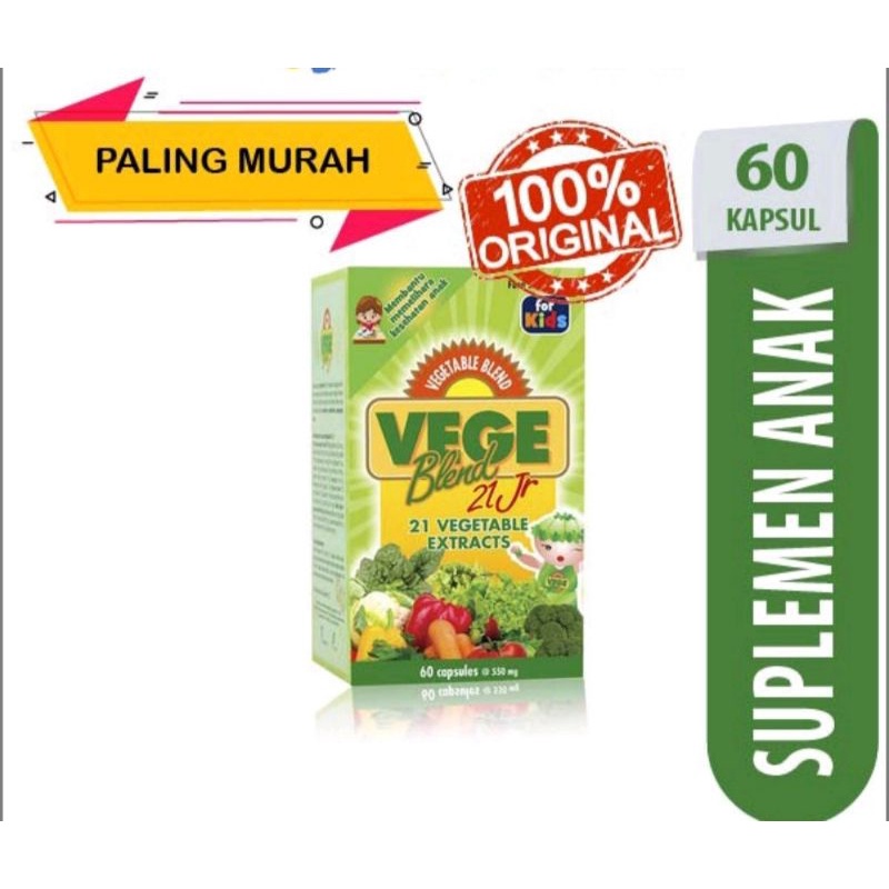 vegeblend 21 junior 60 kapsul / suplemen sayur  /nafsu makan / daya tahan tubuh