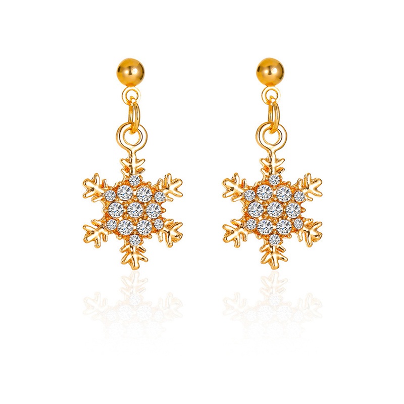 Fancyqube Anting Sterling Silver 925 Desain Snowflake Hias Batu Permata Topaz Biru Untuk Wanita