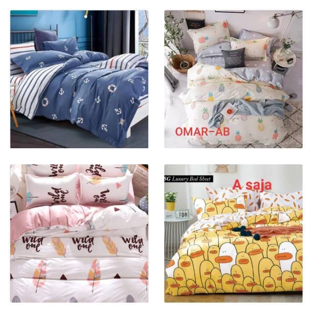  Sprei  katun cvc segitiga hitam  putih  n garis  monokrom 