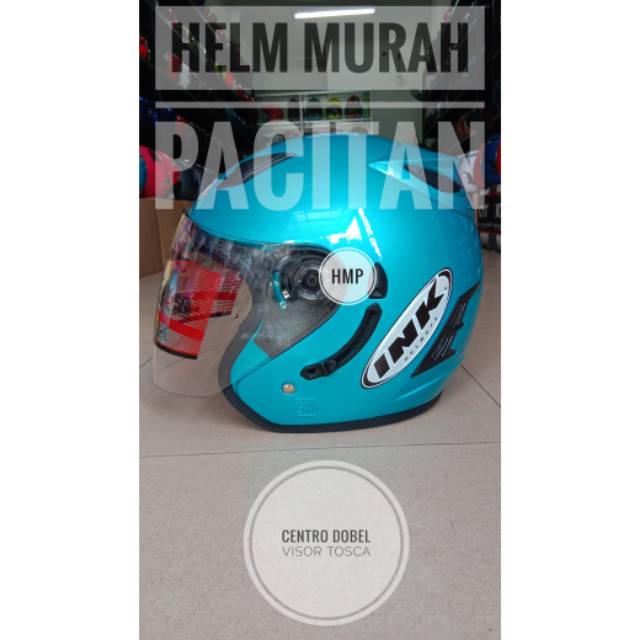 Helm centro ink replika dobel visor warna tosca
