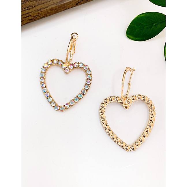 LRC Anting Tusuk Fashion Alloy Diamond Stud Earrings