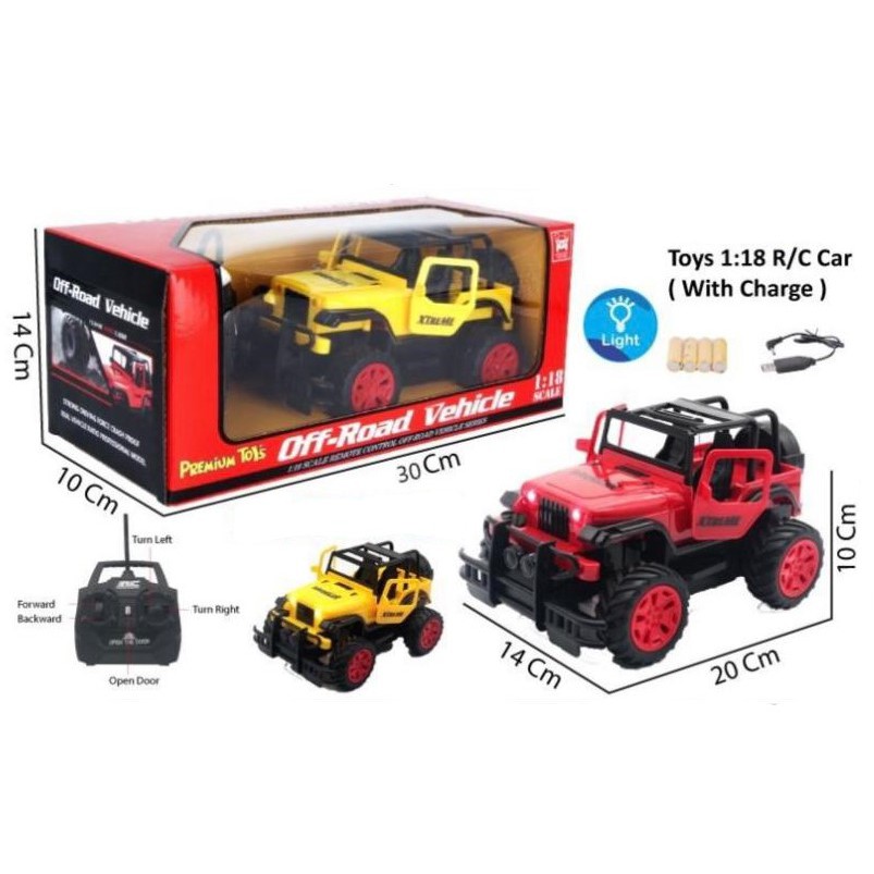 Mainan Anak Remote Control RC JEEP OFF ROAD Vehicle Series Scale 1:18