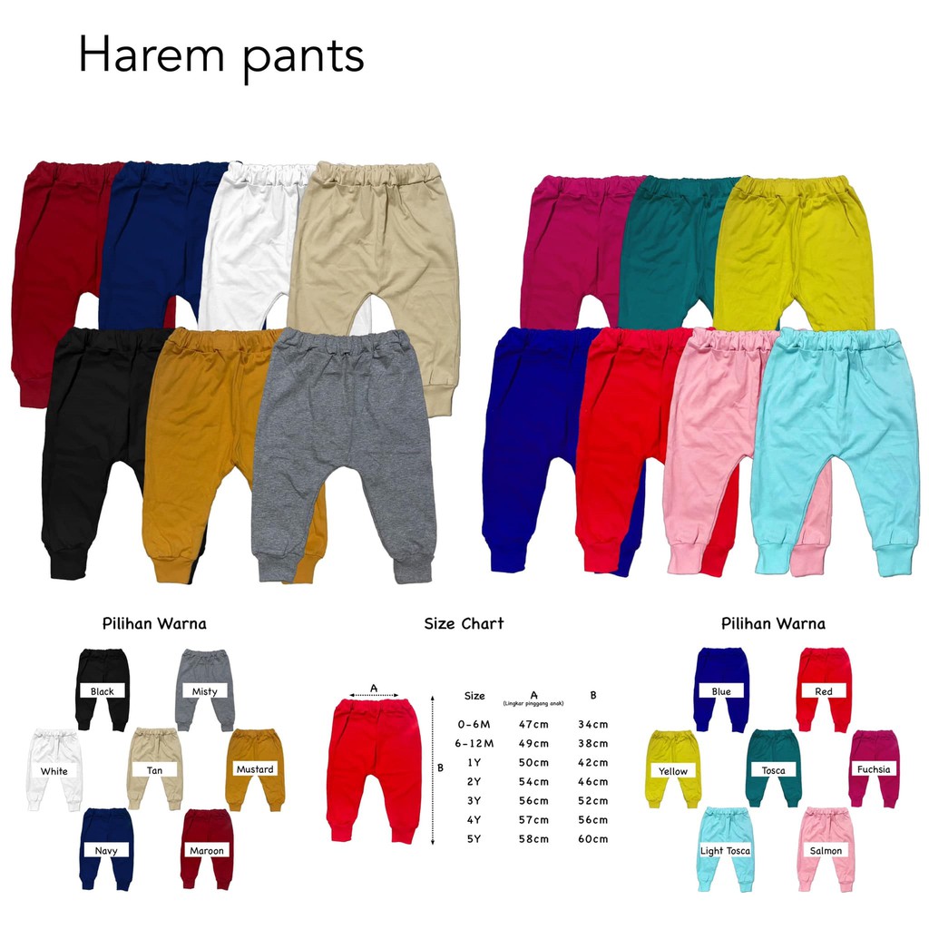 Blossom Candy Harem Pants - Celana Panjang Bayi Anak