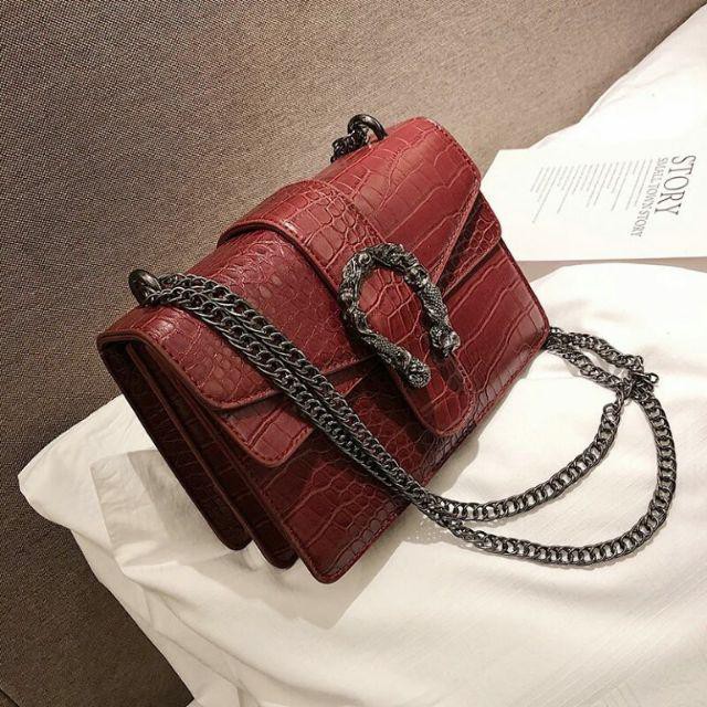 TAS CROCO TALI RANTAI BAHAN TEBAL & KUAT IMPORT MURAH Tas Selempang Wanita Import Murah Tas Import F