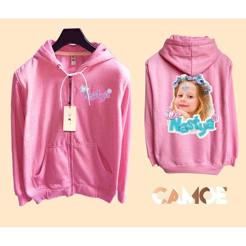 Jaket Hoodie Zipper Youtuber Like Nastya