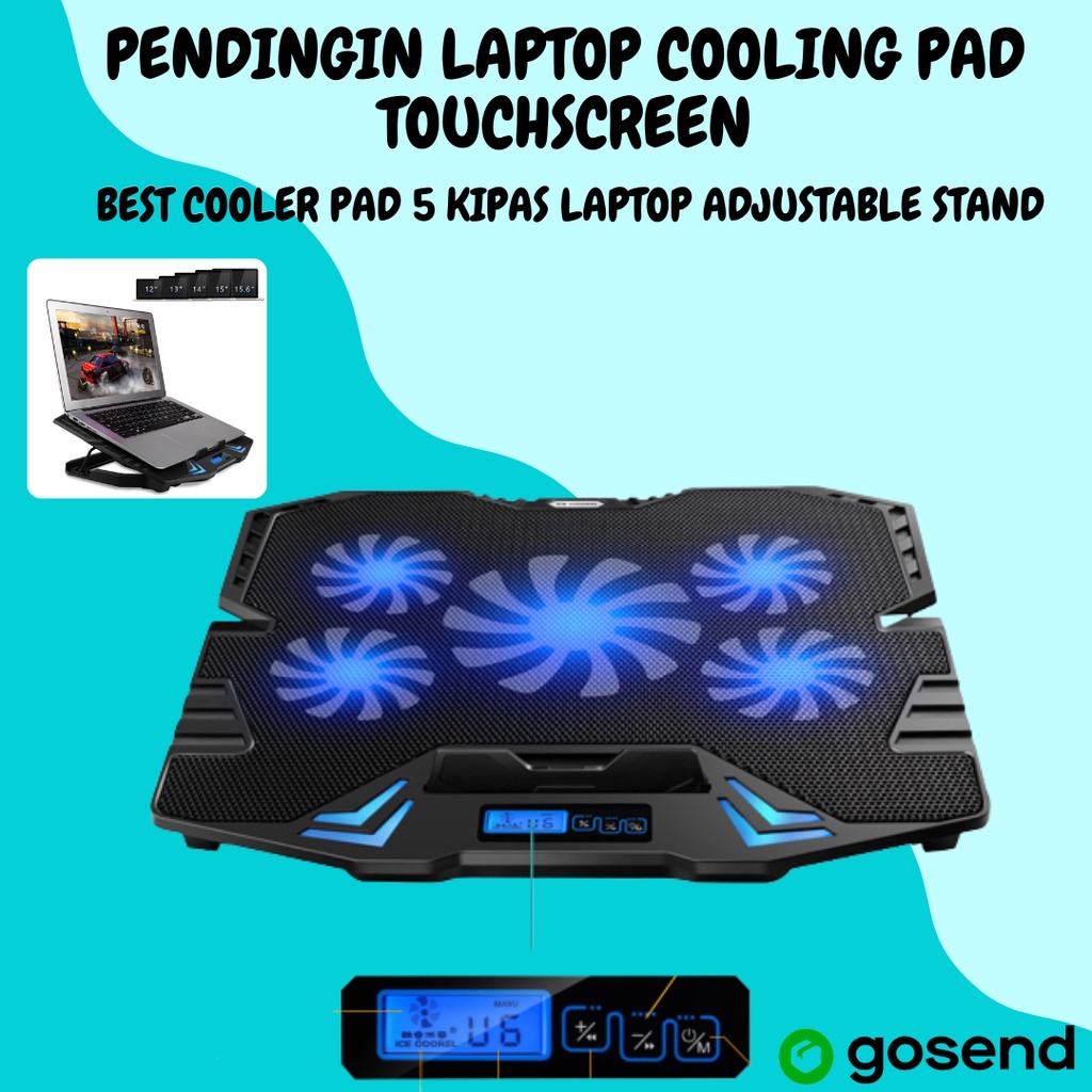 Coolingpad Kipas Pendingin Stand Tatakan Dudukan Laptop Touchscreen