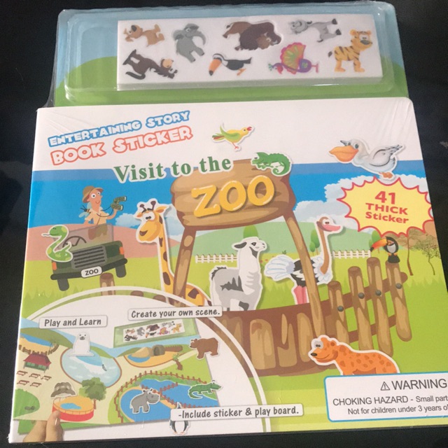 Buku magnetik dan stiker zoo
