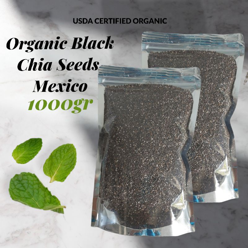 

ORGANIC BLACK CHIA SEED MEXICO 1KG - CHIASEED ORGANIK BALIKPAPAN