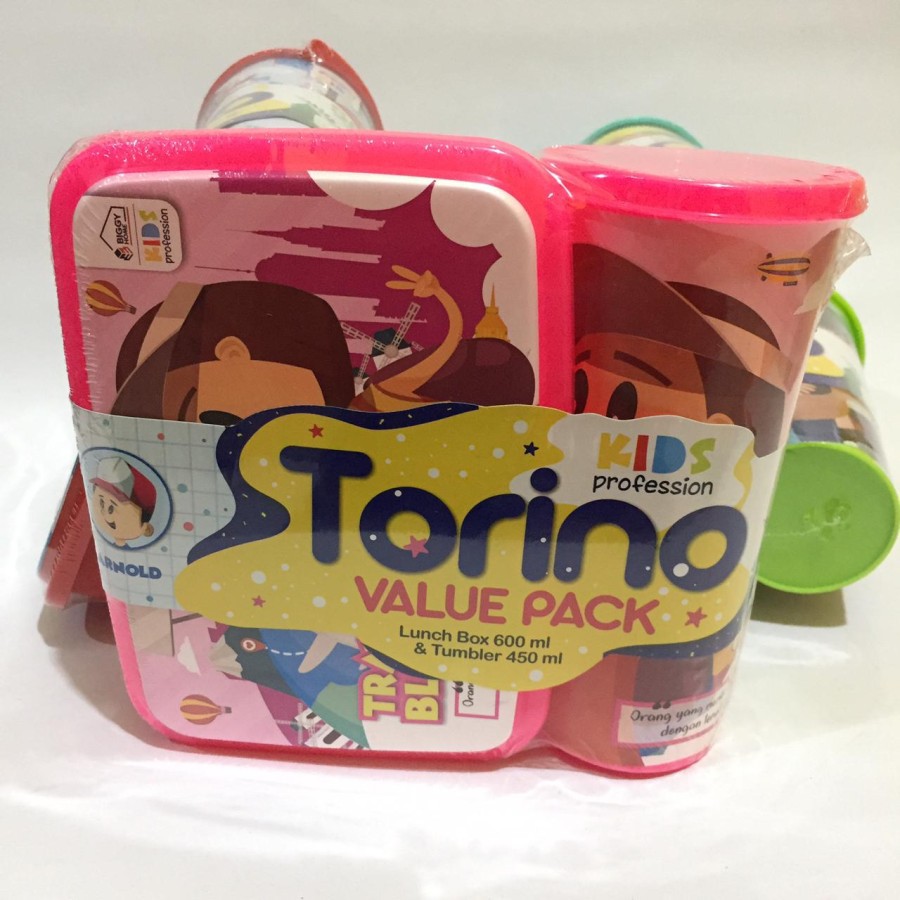 Lunch Box Set/ Kotak Makan dan Botol/ Tempat Makan Botol Value Torino