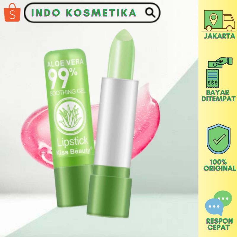 (BISA COD) LIPSTIK ALOE VERA / LIPBALM ALOE VERA / LIPSTICK [[PADAT]]