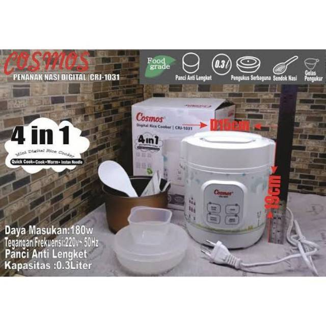 New Cosmos Digital Rice Cooker Magic Com Travel Mini Jar CRJ1031 CRJ 1031