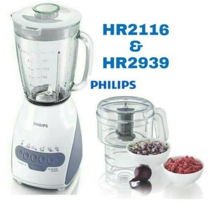 Philips HR 2116 + HR 2939 Blender Gelas Kaca Paket Chopper Philips Ori