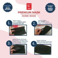 PREMIUM MASK carbon aktif masker WATER PROF 3 ply plus kantong syb