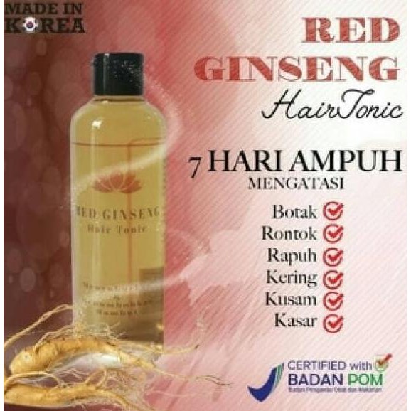 Hair Tonic Red Ginseng Korea (penumbuh/penebal rambut)