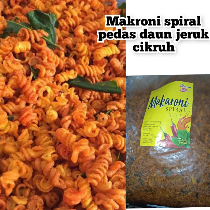 

makaroni ulir pedas daun jeruk cikruh