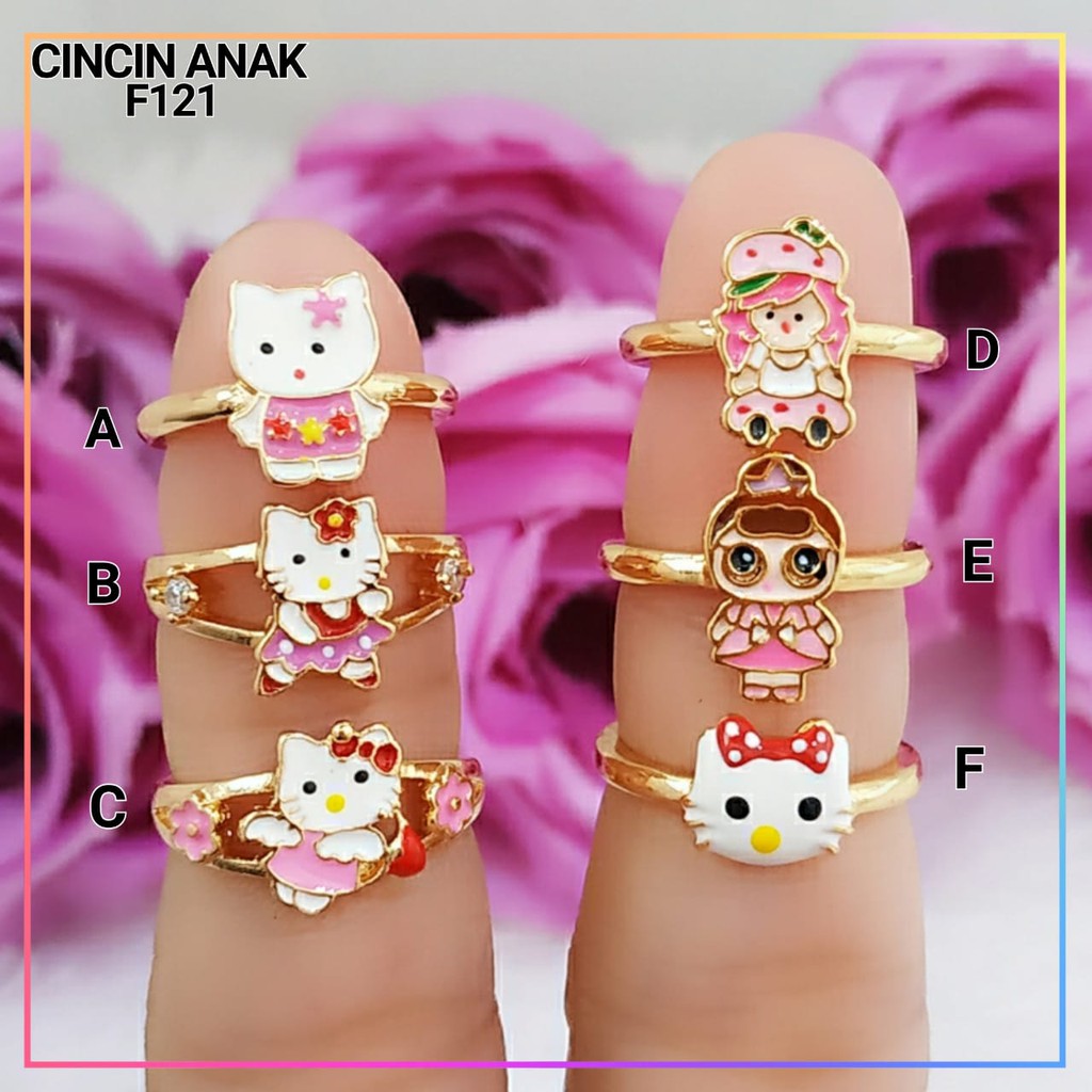 Cincin xuping cincin anak hello Kitty lapis emas gold F121