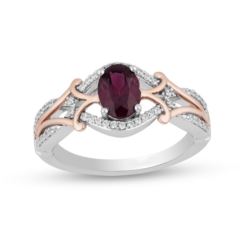 Cincin Bahan Sterling Silver 925 Warna Rose Gold Hias Permata Ungu Kreatif Untuk Wanita Ccc96