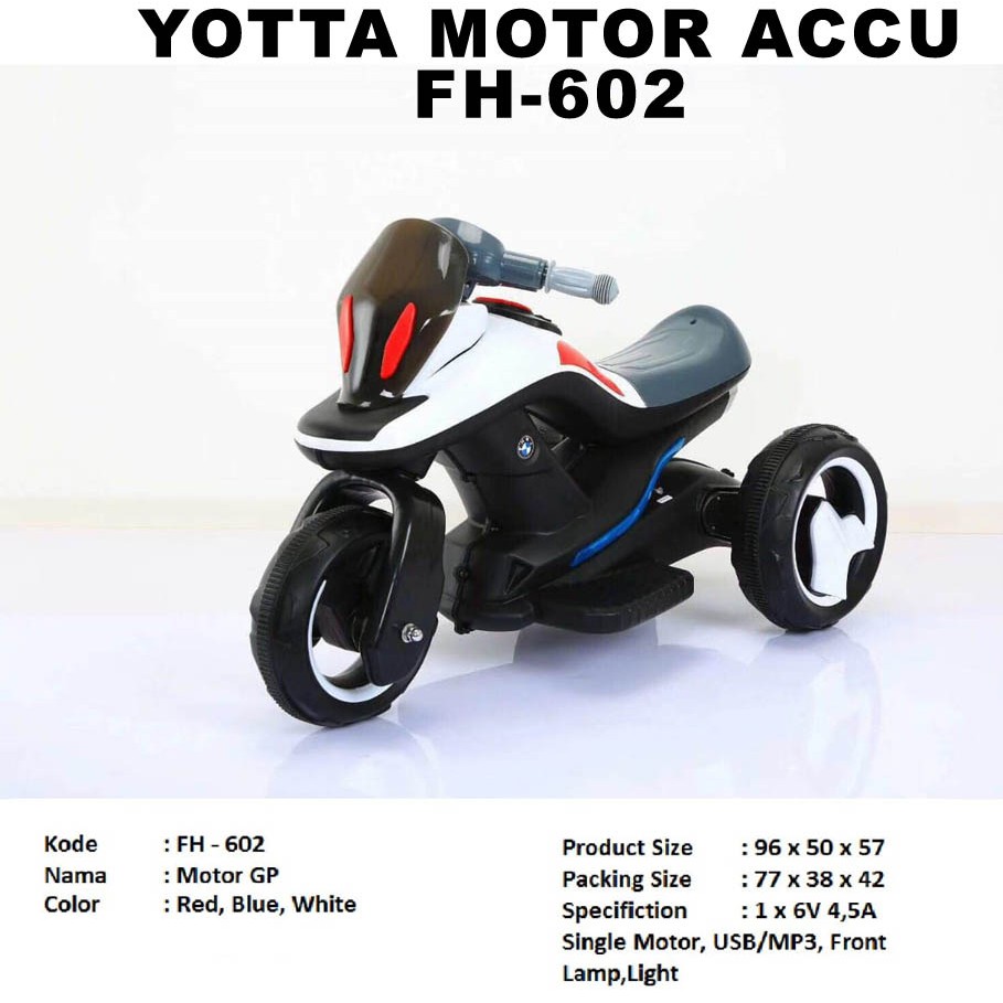 Yotta Sepeda Motor Accu FH-602 Motor Aki Anak