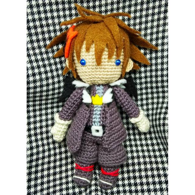 Gantungan kunci amigurumi kingdom hearts sora halloween