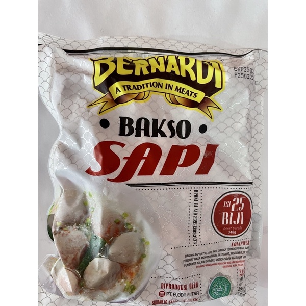 

Bernardi Bakso Sapi 340gr isi 25 biji