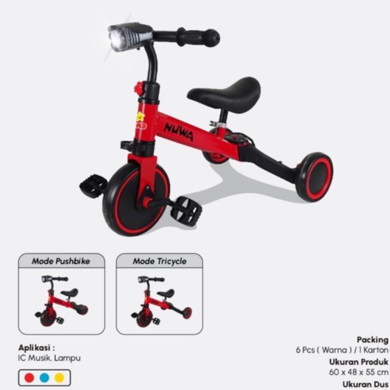 PUSH BIKE NUWA T20-5  dan T20-9, ORIGINAL PMB