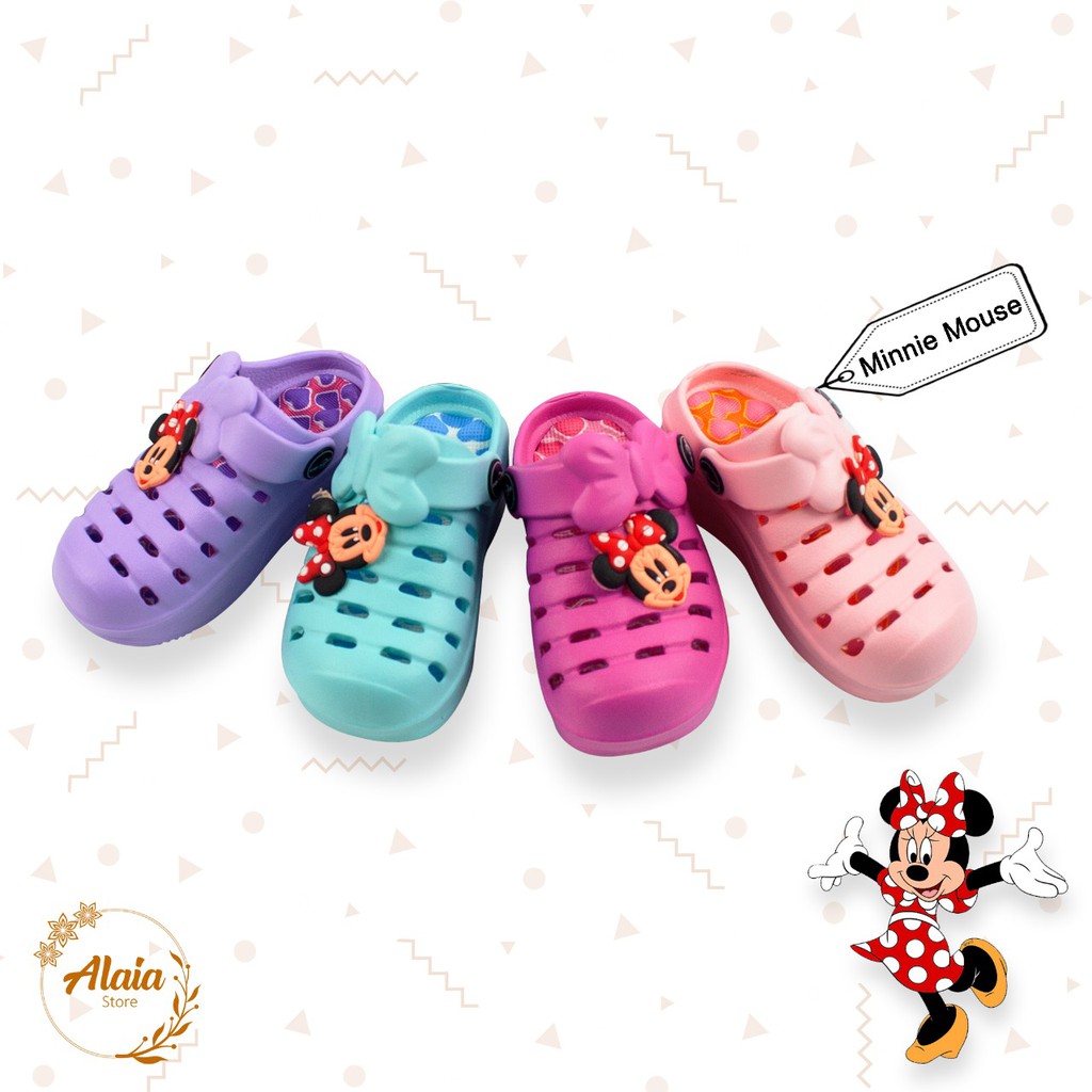 Sandal baby prewalker minnie mouse hak tinggi 3cm / Oricon 602 (20-23) / sandal bayi lucu