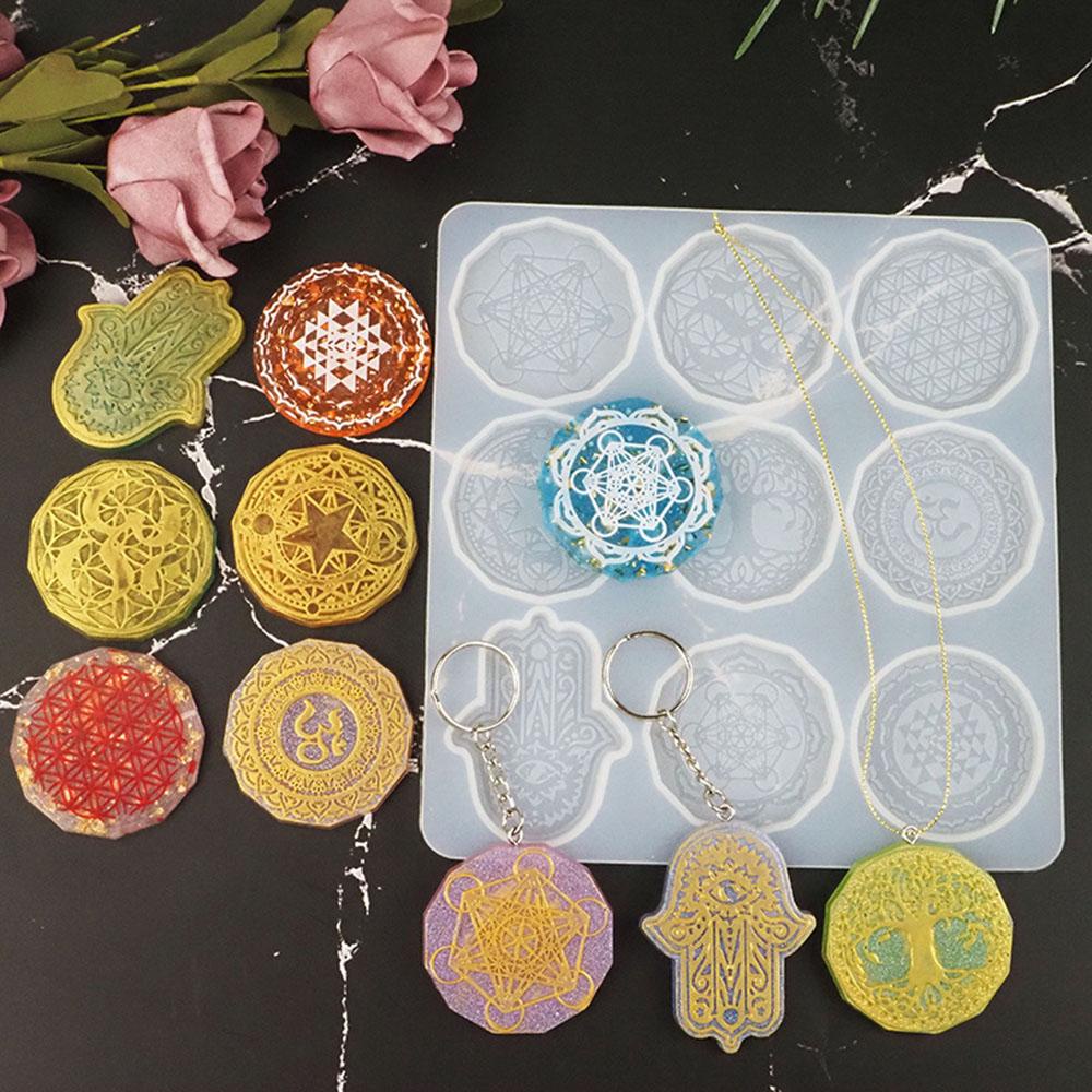 Solighter Cetakan Resin Dekorasi Rumah Hamsa Hand Handmade Silicone Molds