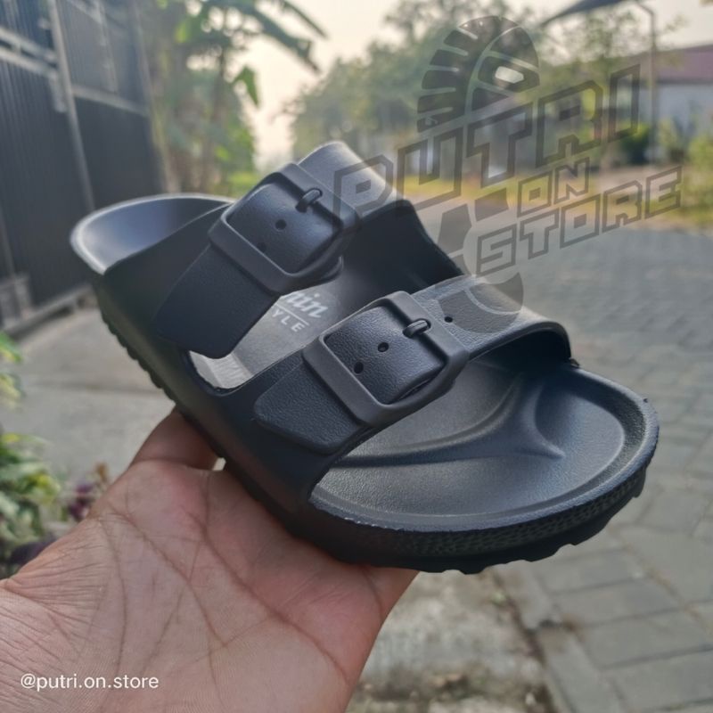 Sandal Selop Wanita gesper ban dua Kekinian Fashionable Model Dua Strap Terbaru Anti Slip NEW ERA 11024 | Sandal Wanita | sandal unisex | selop tren