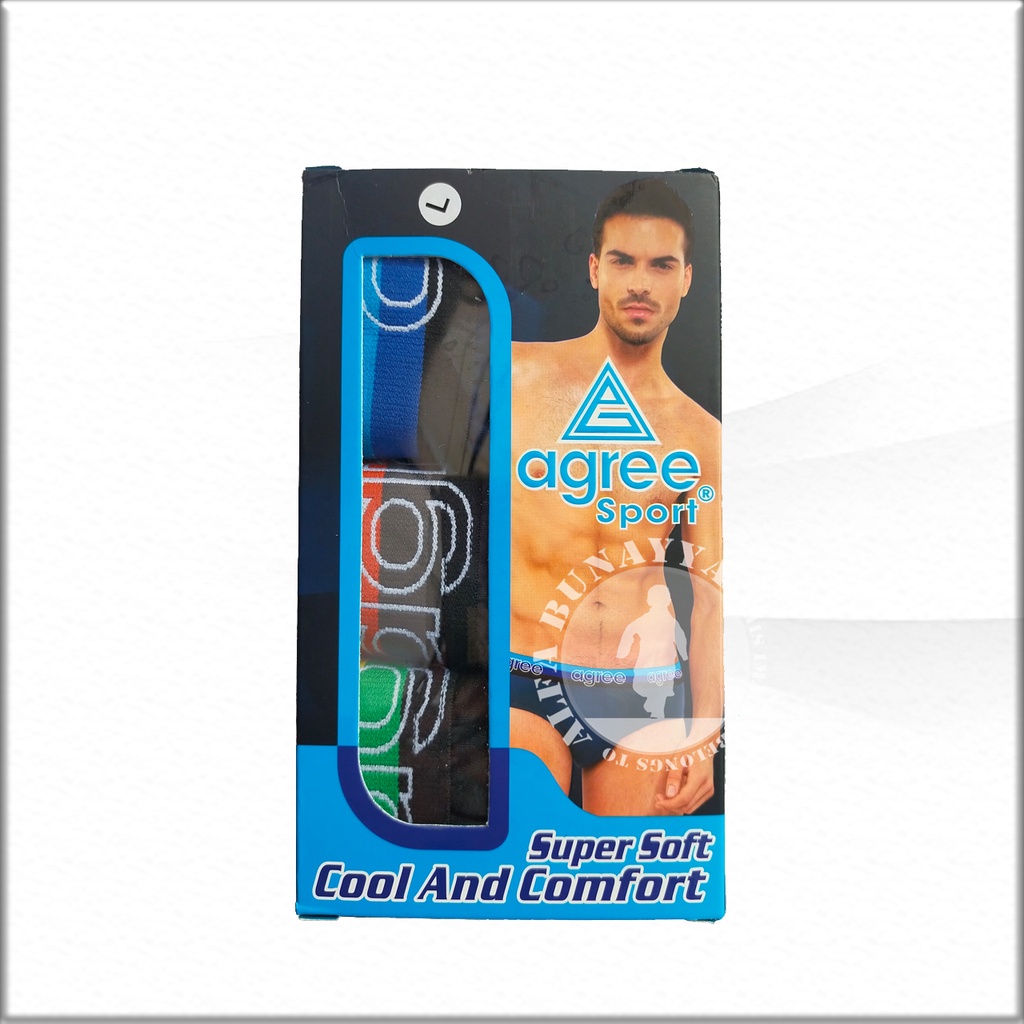 3 Pcs Celana Dalam Pria AGREE SPORT CD Underwear Pakaian Dalam AB26AGS