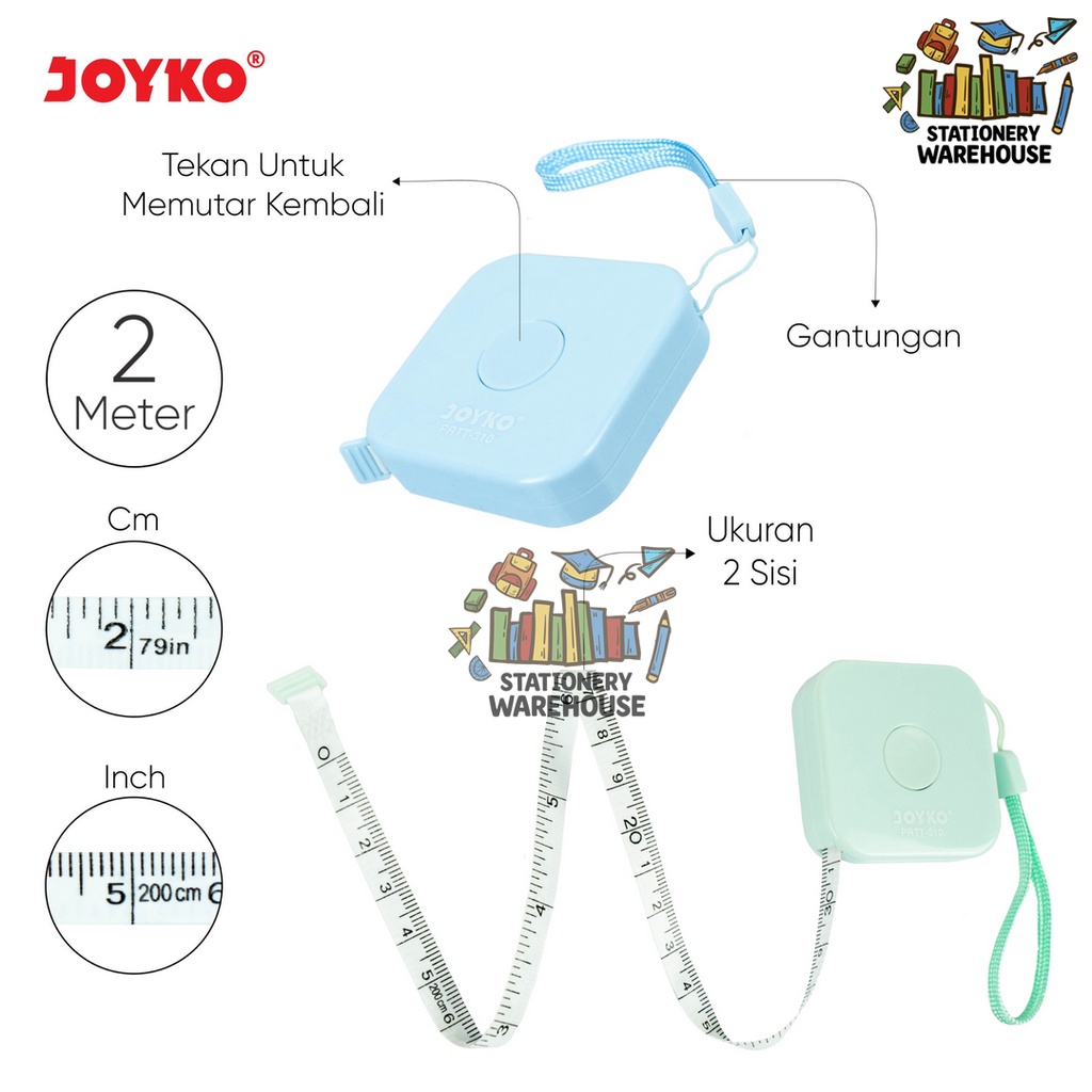 

Pocket Ruler Tailoring Tape Meteran Jahit Joyko PRTT-310 2 Meter