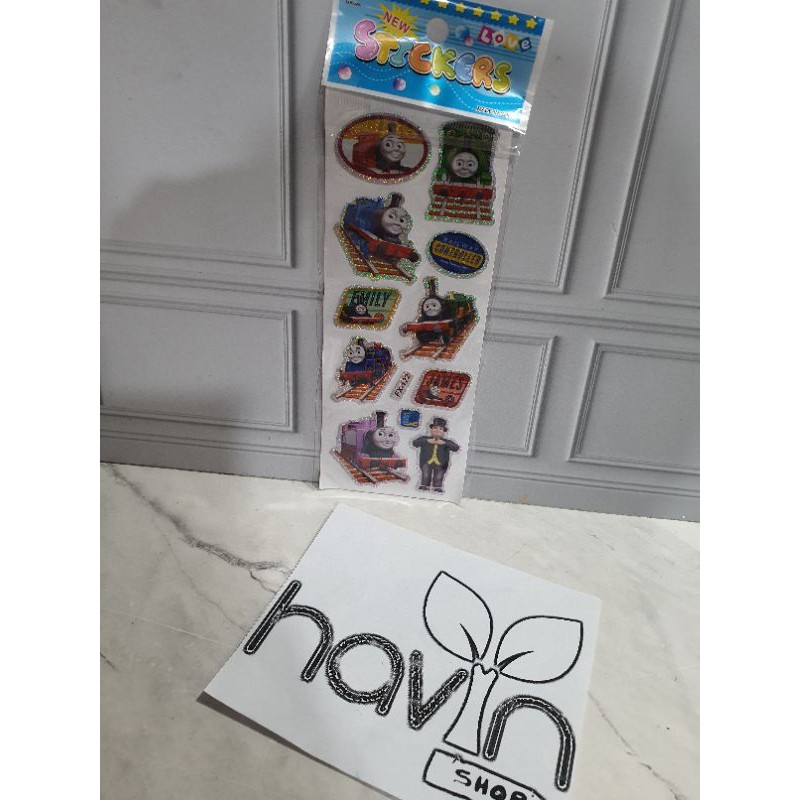 sticker gambar/sticker anak/Stiker Hologram-Thomas