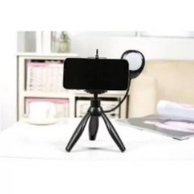 TRIPOD ET-ZP15 Plus LED LIGHT Lampu SELFIE Tripod 2in1 Youtuber ACC Grosir