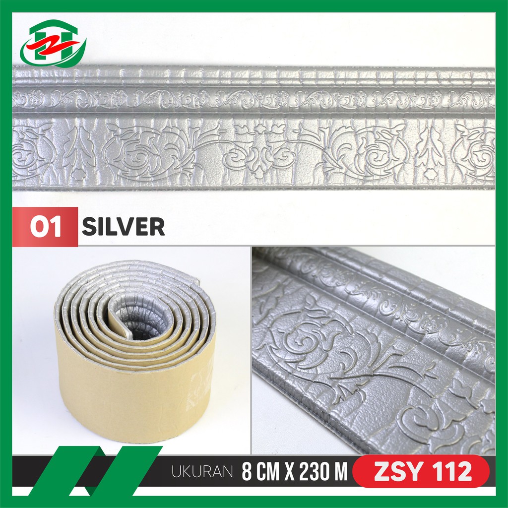 Hongzhuo 230cm Wallborder Wall List 230x8x1,2cm Foam 3D Motif Elegan-6