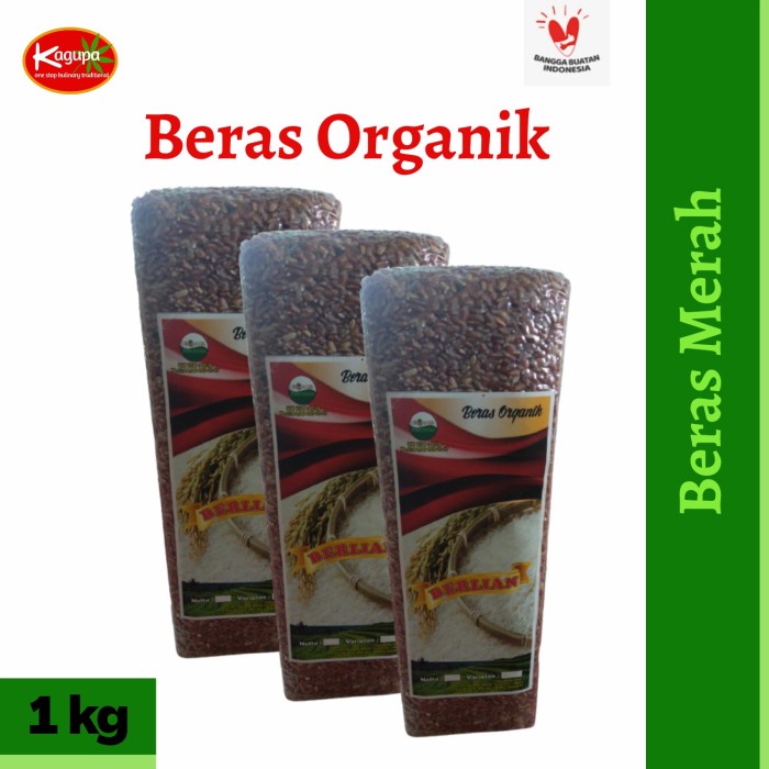 

Beras organik merah 1kg