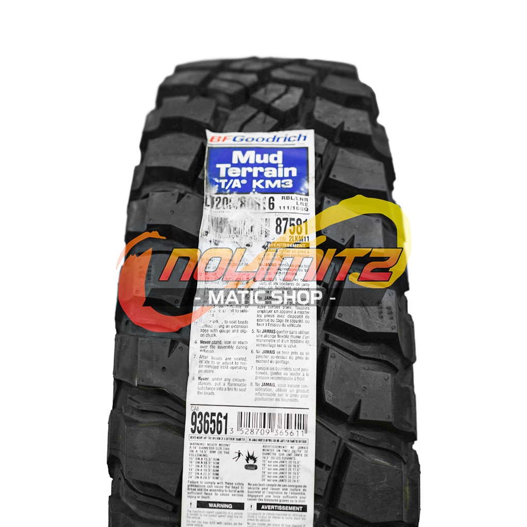 Ban Mobil BFGoodrich MUD TERRAIN T/A KM3 Ukuran 205/80 R16