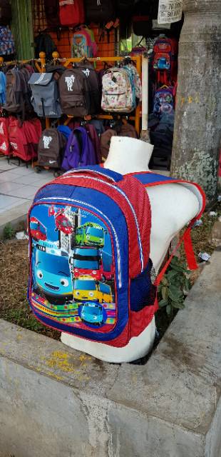 New,,,, Tas Tayo Tas Ransel Anak Sekolah SD / Tas Ransel Karakter tayo hembos timbul