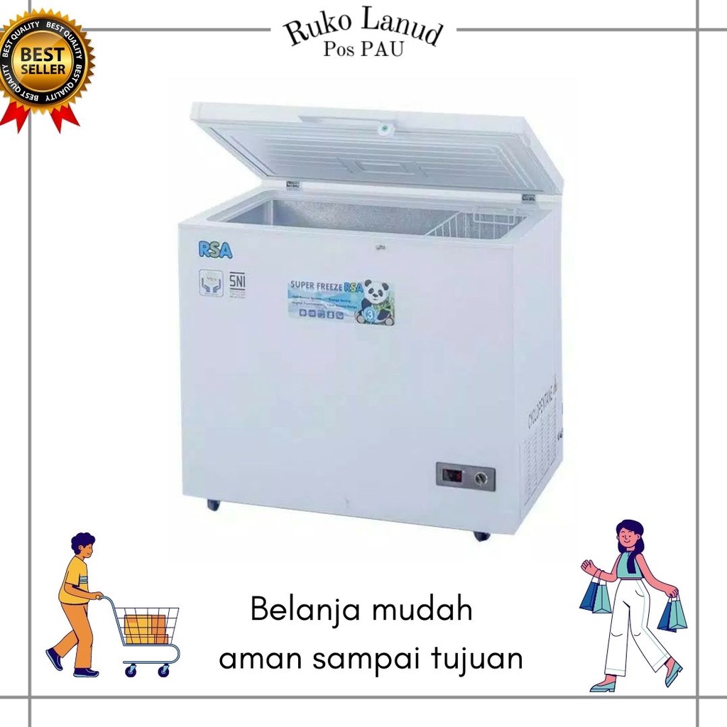 CHEST FREEZER BOX RSA 220 L CF220 BERGARANSI