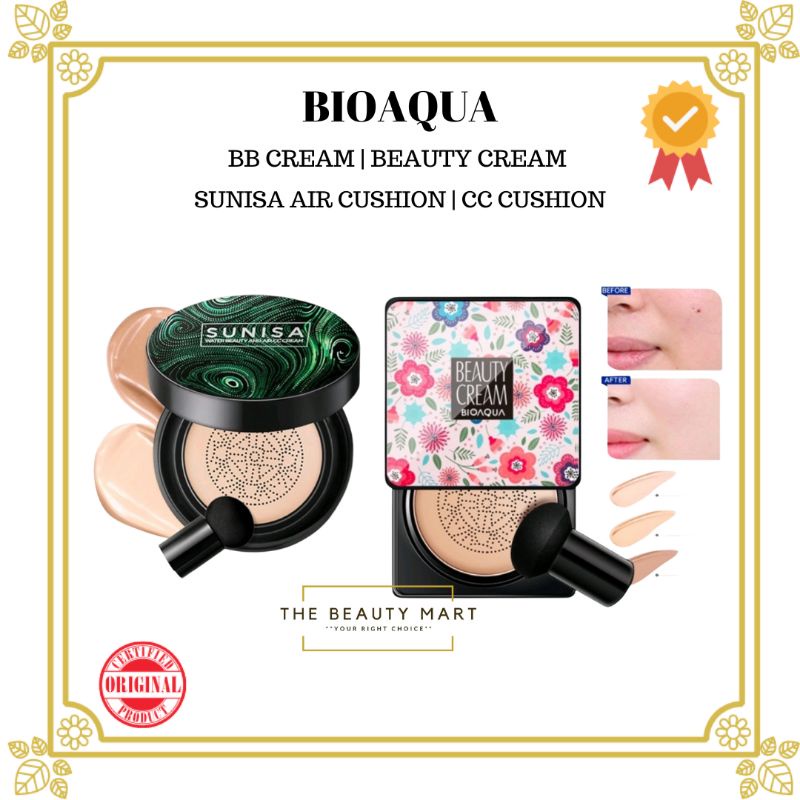 BIOAQUA BB Cushion Whitening Beauty Cream 20g - BB Cream -SUNISA Air Cushion | CC Cushion
