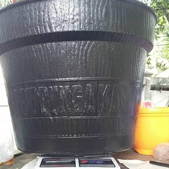 "x- Pot bunga karet yasindo(cap kuda mas) 42cm hitam 1084 *